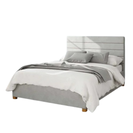 Channel Headboard Bed with Upholstered