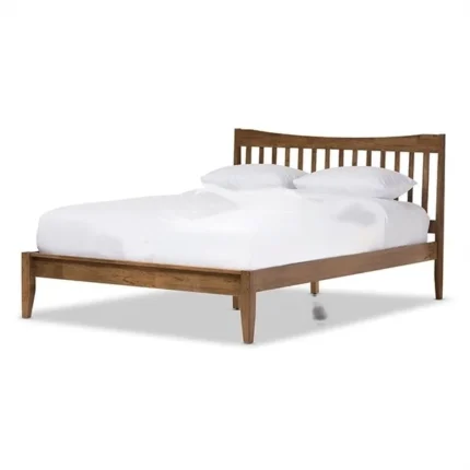 Modern Solid Walnut Platform Bed