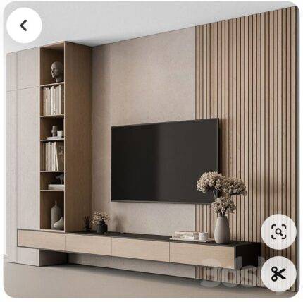 TV Unit with Open Cabinet