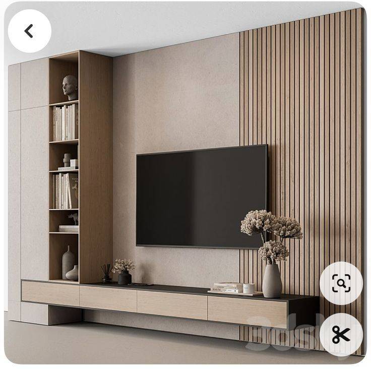 TV Unit with Open Cabinet